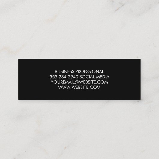 Carte De Visite Mini Chic Stripes Faux Cuir (Dos)