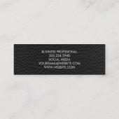 Carte De Visite Mini Chic Stripes Faux Cuir (Dos)