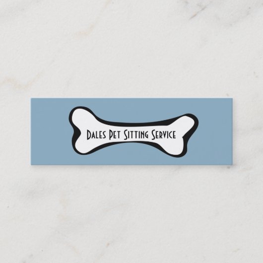 Carte De Visite Mini Chien Bone Pet Business (Devant)