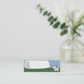 Carte De Visite Mini Chien d'écorcement - maigre (Debout devant)