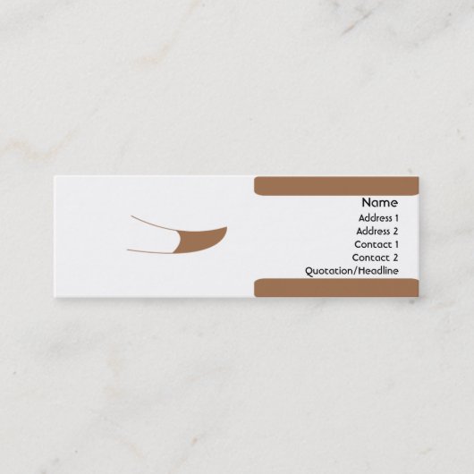 Carte De Visite Mini Chien - maigre (Devant)