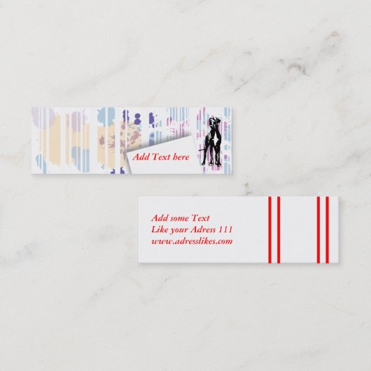 Carte De Visite Mini Chien Visitenkarte (Devant / Derrière)