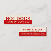 CARTE DE VISITE MINI CHIENS CHAUDS (Devant / Derrière)