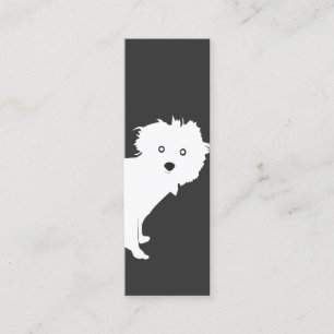 Carte De Visite Mini Chiot jetant un coup d'oeil mignon