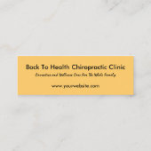 Carte De Visite Mini Chiroprakteur de référence de logo de DaVinci mini (Dos)