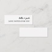 Carte De Visite Mini Choses que j'aime à propos de toi Design romantiqu (Devant / Derrière)