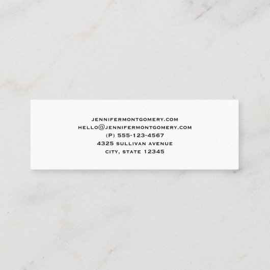 Carte De Visite Mini Chouette mignonne dans un chapeau vert (Dos)