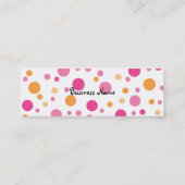 Carte De Visite Mini Chouette rose brillante bébé (Dos)