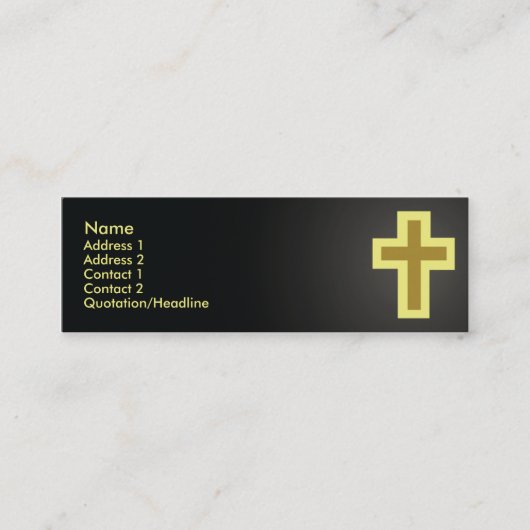 Carte De Visite Mini Christianisme - maigre (Devant)