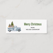 Carte De Visite Mini Christmas Truck Carrying Trees & Animals (Devant)
