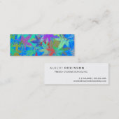 Carte De Visite Mini Cieux bleus de feuille d'automne (Devant / Derrière)