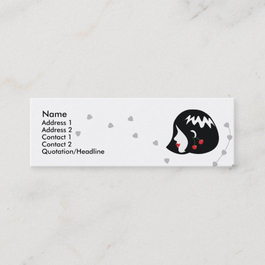 Carte De Visite Mini ciliegie (Devant)