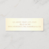 Carte De Visite Mini Cils Postiches Dorés Élégants Modernes Professionn (Dos)