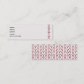 Carte De Visite Mini Cintemani rouge - maigre (Devant / Derrière)