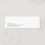 Carte De Visite Mini Cire/Tourne-disque de vieille école (Dos)