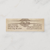 Carte De Visite Mini cisaillements de papier texturisés beiges de (Dos)