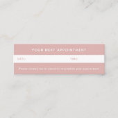 Carte De Visite Mini Ciseaux de coiffeuse mobile Dust Pink Rendez-vous (Devant)