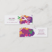 Carte De Visite Mini Ciseaux d'éclaboussure (Devant / Derrière)