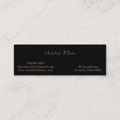 Carte De Visite Mini ciseaux d'or faux rose (Dos)