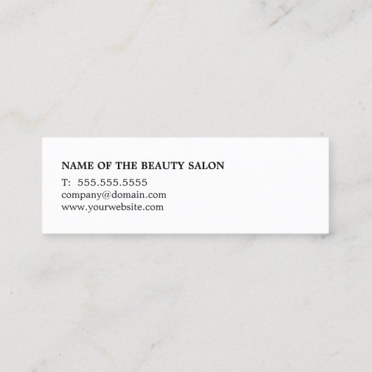 Carte De Visite Mini Ciseaux dorés Faux foncés modernes (Dos)