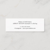 Carte De Visite Mini Ciseaux Kraft Imprimés Élégants minimaux coiffeur (Dos)