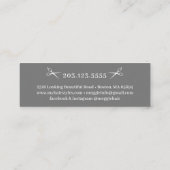 Carte De Visite Mini Ciseaux Modernes Coiffeur Vert (Dos)