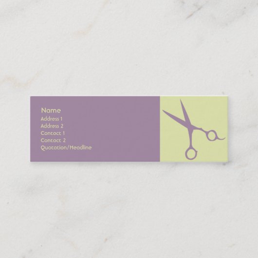 Carte De Visite Mini Ciseaux - Séché (Devant)
