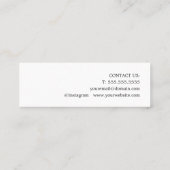 Carte De Visite Mini Ciseaux violets modernes élégants Comb Hair Stylis (Dos)