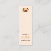 Carte De Visite Mini Citation de Signet de chien de Carlin gai (Dos)