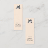 Carte De Visite Mini Citation Signet de chien Husky Cute (Devant / Derrière)