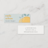 Carte De Visite Mini Citron bleu doux Abstrait Gras Citrus Fruité (Devant / Derrière)