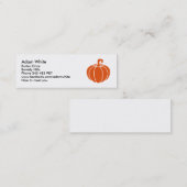 Carte De Visite Mini Citrouille (Devant / Derrière)