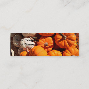 Carte De Visite Mini Citrouille halloween Jack-o'-lantern orange citrou