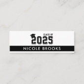 Carte De Visite Mini Classe de diplôme Information de contact Nom (Devant)