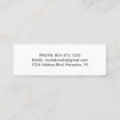 Carte De Visite Mini Classe de diplôme Information de contact Nom (Dos)