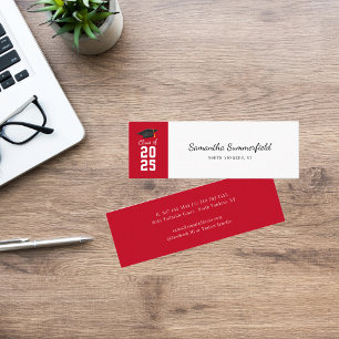Carte De Visite Mini Classe de fin d'études de 2025 Elégant appel de fi
