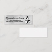 Carte De Visite Mini Classic Maid Illustration | Home Cleaning (Devant / Derrière)