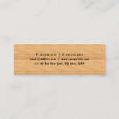 Carte De Visite Mini Classic Old American Texte Bois Look manuscrit (Dos)