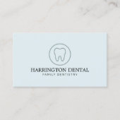 Carte De Visite Mini classique dentiste dentiste logo Mint Blue (Devant)