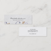 Carte De Visite Mini Classique floral / Blanc (Devant / Derrière)