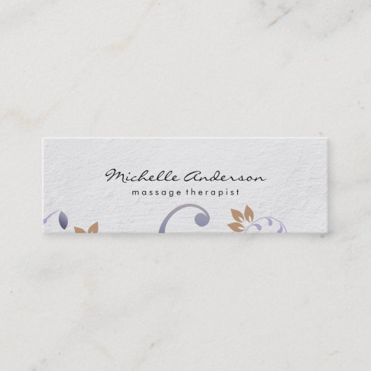 Carte De Visite Mini Classique floral / Blanc (Devant)