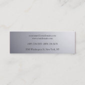 Carte De Visite Mini Classique simple gris clair uni mince (Dos)