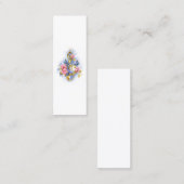 Carte De Visite Mini Clé de fer avec roses roses roses (Devant / Derrière)