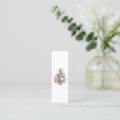 Carte De Visite Mini Clé de sol avec roses roses (Debout devant)