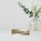 Carte De Visite Mini Clé florale élégante professionnelle stylée (Debout devant)