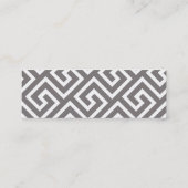 Carte De Visite Mini Clé grecque classique Carré Motif Swirl (Dos)