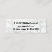 Carte De Visite Mini Cleaver Knife | Arrière - plan en marbre (Dos)