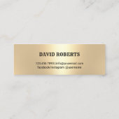 Carte De Visite Mini Clipper à cheveux doré Barbier Shopping Coiffeur (Dos)