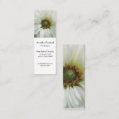 Carte De Visite Mini Closeuse de fleur de dahlia blanche (Devant / Derrière)