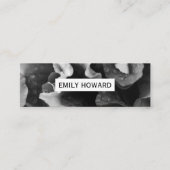 Carte De Visite Mini Closeuse de fleurs / Blanc noir (Devant)